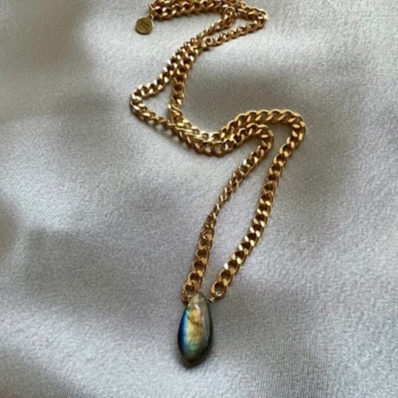 Labradorite Chunky Chain Choker - Picture 7 of 7